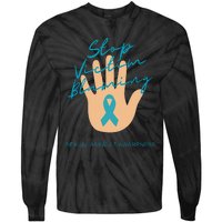 Stop Victim Blaming Sexual Assault Awareness Tie-Dye Long Sleeve Shirt