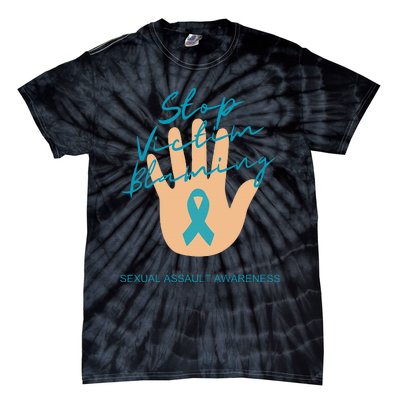 Stop Victim Blaming Sexual Assault Awareness Tie-Dye T-Shirt