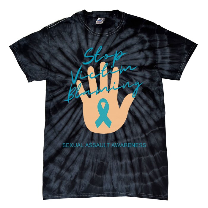 Stop Victim Blaming Sexual Assault Awareness Tie-Dye T-Shirt