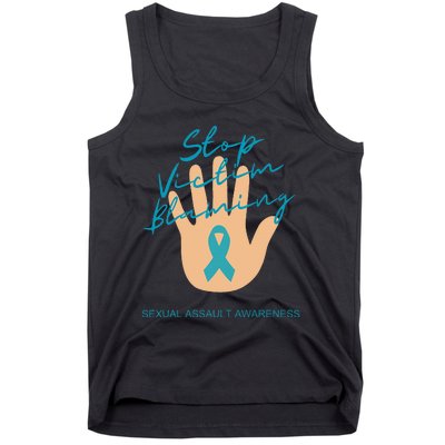 Stop Victim Blaming Sexual Assault Awareness Tank Top