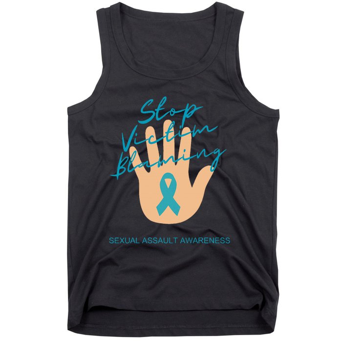 Stop Victim Blaming Sexual Assault Awareness Tank Top