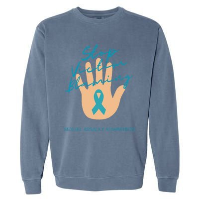 Stop Victim Blaming Sexual Assault Awareness Garment-Dyed Sweatshirt