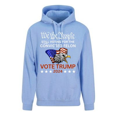 Still Voting Convicted Felon Trump We The People Had Enough Gift Unisex Surf Hoodie