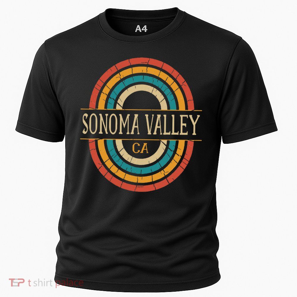 Sonoma Valley California Vintage Ca Retro Home State Performance Shirt