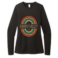 Sonoma Valley California Vintage Ca Retro Home State Womens CVC Long Sleeve Shirt