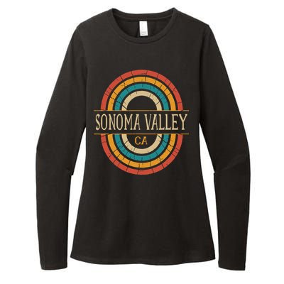 Sonoma Valley California Vintage Ca Retro Home State Womens CVC Long Sleeve Shirt