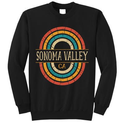 Sonoma Valley California Vintage Ca Retro Home State Tall Sweatshirt