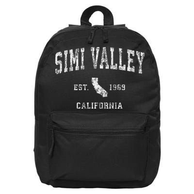 Simi Valley California Ca Vintage Athletic Sports Design 16 in Basic Backpack
