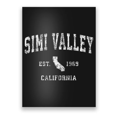 Simi Valley California Ca Vintage Athletic Sports Design Poster