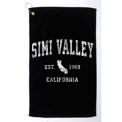 Simi Valley California Ca Vintage Athletic Sports Design Golf Towel