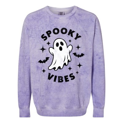 Spooky Vibes Cool Gift Colorblast Crewneck Sweatshirt