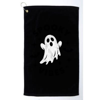 Spooky Vibes Cool Gift Platinum Collection Golf Towel