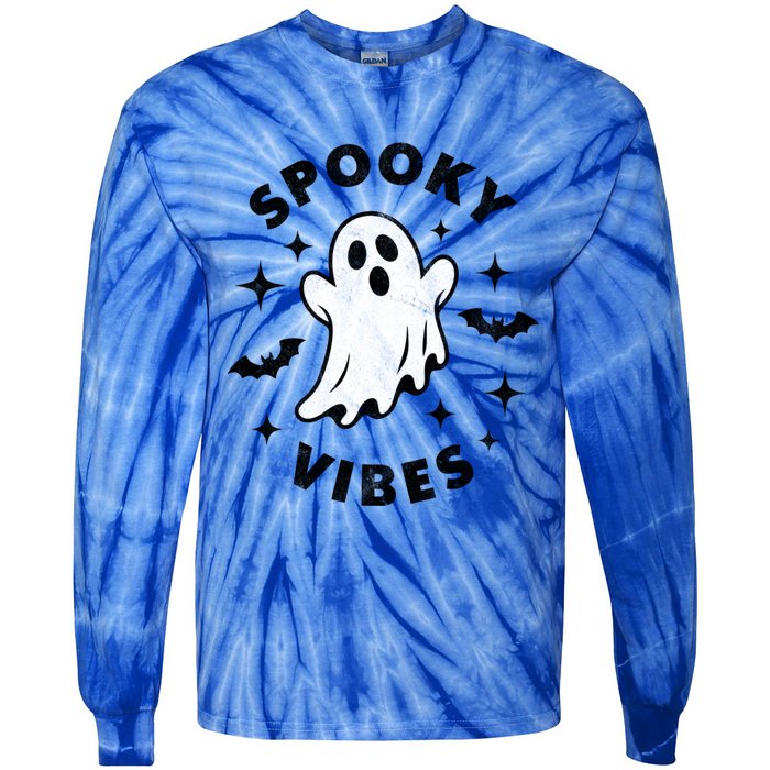 Spooky Vibes Cool Gift Tie-Dye Long Sleeve Shirt