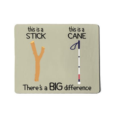 Stick Vs Cane TVI White Cane Awareness Blind Mousepad