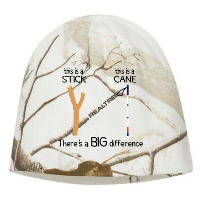 Stick Vs Cane TVI White Cane Awareness Blind Kati - Camo Knit Beanie