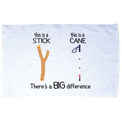 Stick Vs Cane TVI White Cane Awareness Blind Microfiber Hand Towel