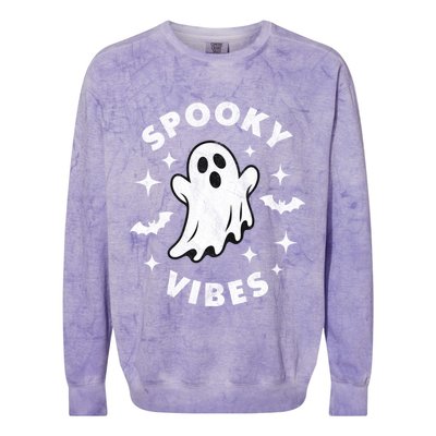 Spooky Vibes Cool Gift Colorblast Crewneck Sweatshirt