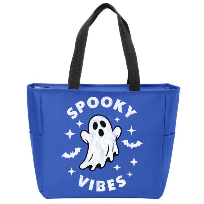 Spooky Vibes Cool Gift Zip Tote Bag