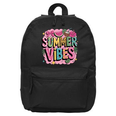 Summer Vibes Couqette Bow Melon 16 in Basic Backpack