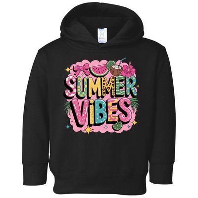 Summer Vibes Couqette Bow Melon Toddler Hoodie