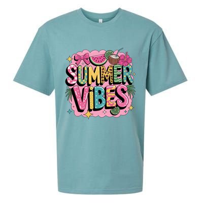 Summer Vibes Couqette Bow Melon Sueded Cloud Jersey T-Shirt