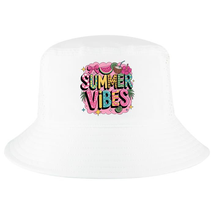 Summer Vibes Couqette Bow Melon Cool Comfort Performance Bucket Hat