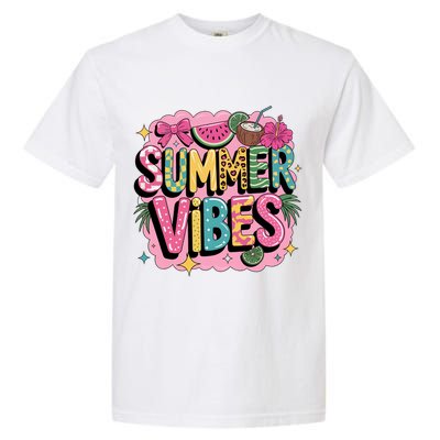 Summer Vibes Couqette Bow Melon Garment-Dyed Heavyweight T-Shirt