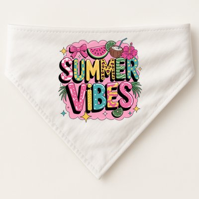 Summer Vibes Couqette Bow Melon USA-Made Doggie Bandana