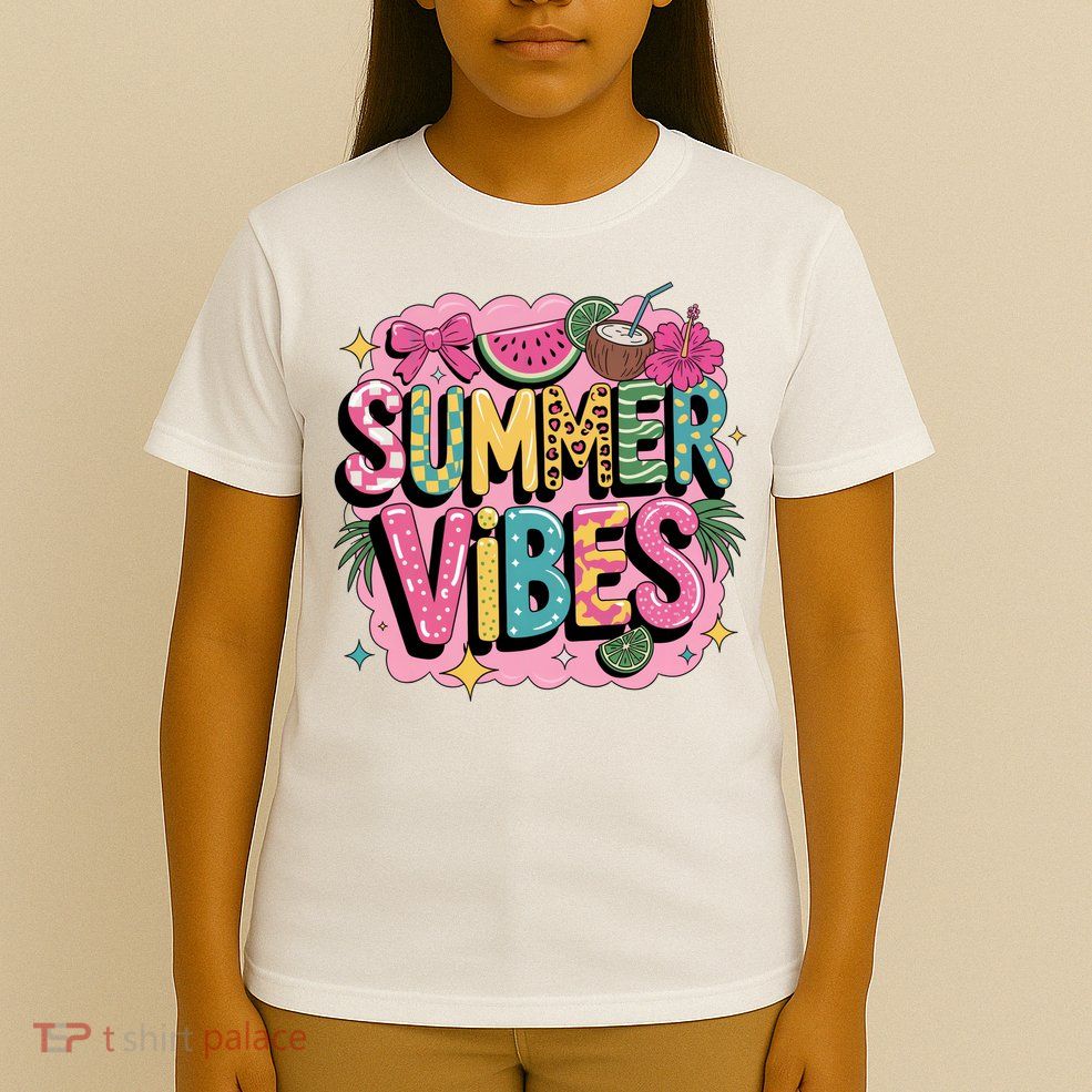 Summer Vibes Couqette Bow Melon T-Shirt