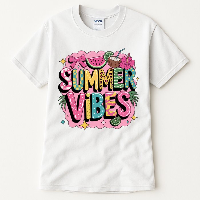 Summer Vibes Couqette Bow Melon Tall T-Shirt