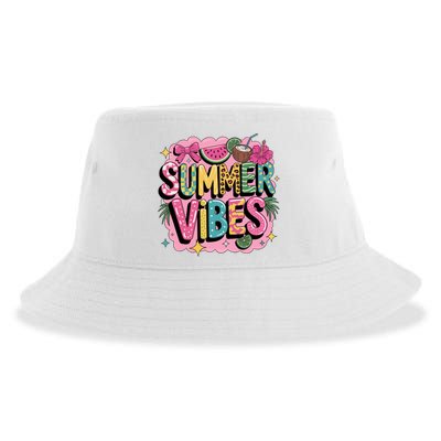 Summer Vibes Couqette Bow Melon Sustainable Bucket Hat