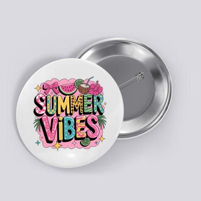 Summer Vibes Couqette Bow Melon Button