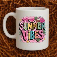 Summer Vibes Couqette Bow Melon Mug