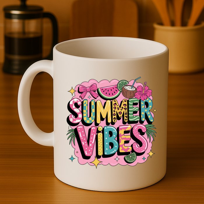 Summer Vibes Couqette Bow Melon Mug