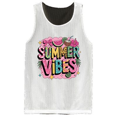 Summer Vibes Couqette Bow Melon Mesh Reversible Basketball Jersey Tank
