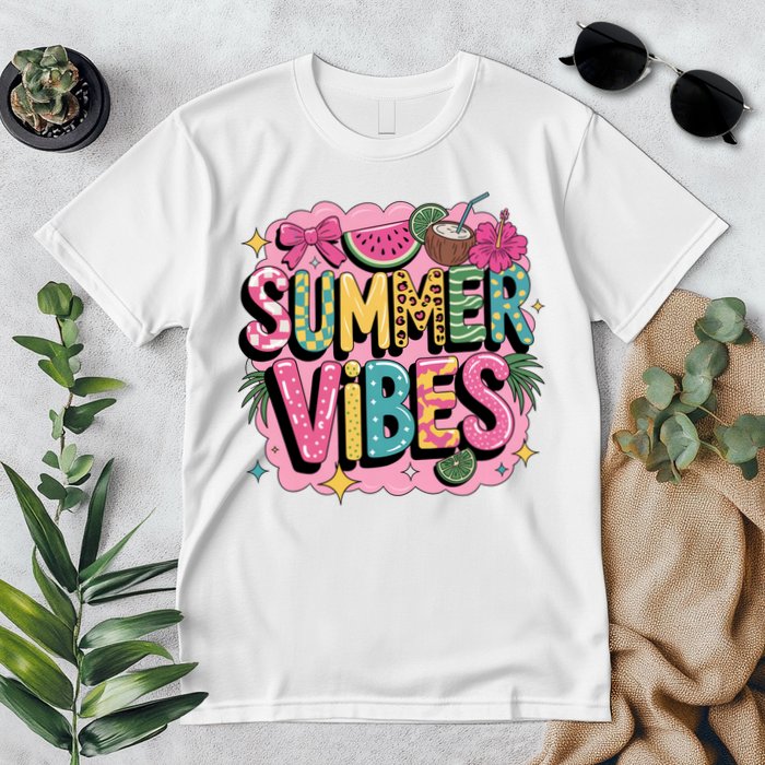 Summer Vibes Couqette Bow Melon Premium T-Shirt