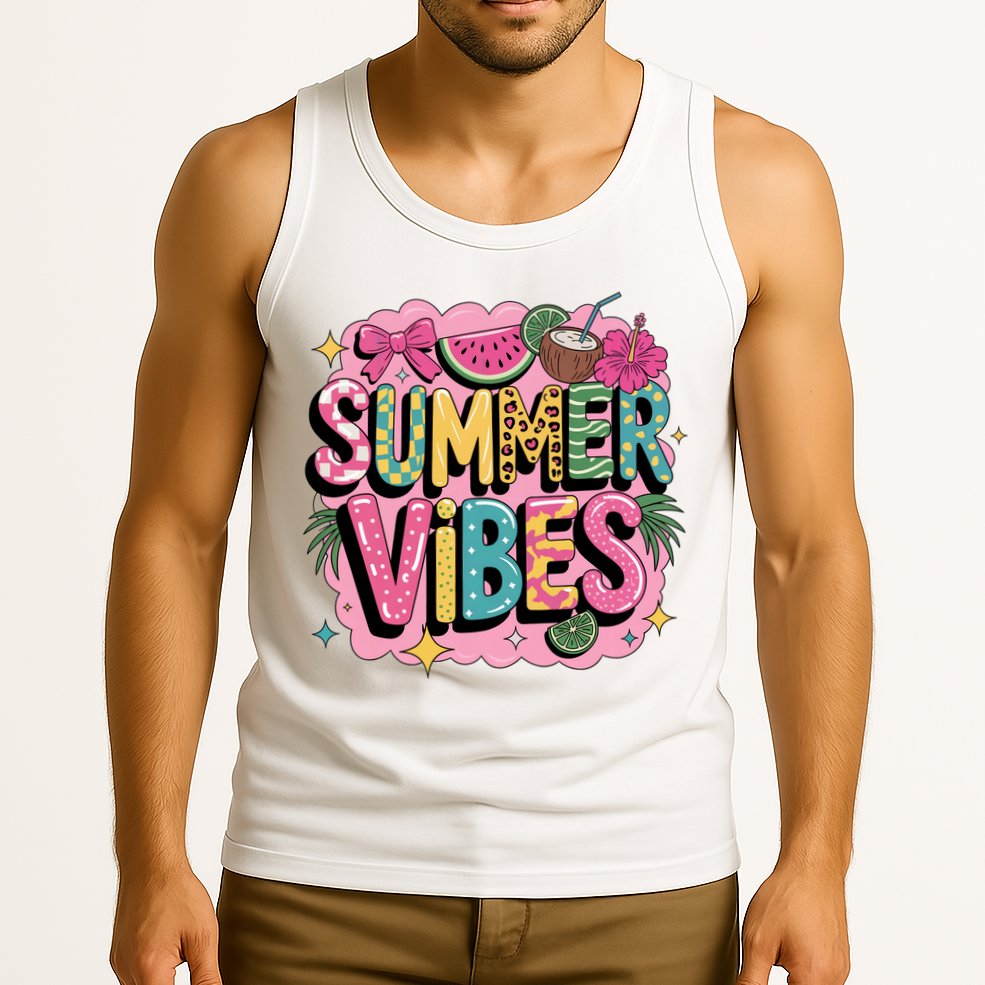 Summer Vibes Couqette Bow Melon Tank Top