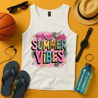 Summer Vibes Couqette Bow Melon Tank Top