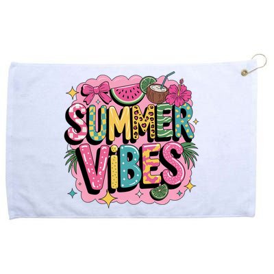 Summer Vibes Couqette Bow Melon Grommeted Golf Towel