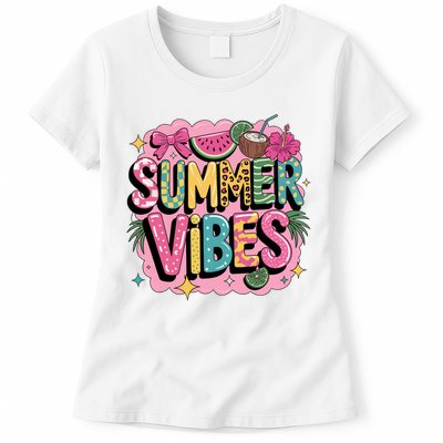 Summer Vibes Couqette Bow Melon Womens T-Shirt