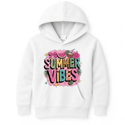 Summer Vibes Couqette Bow Melon Kids Hoodie