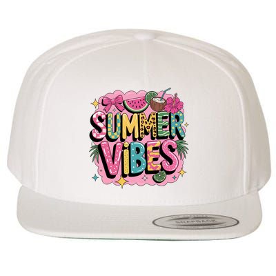 Summer Vibes Couqette Bow Melon Wool Snapback Cap