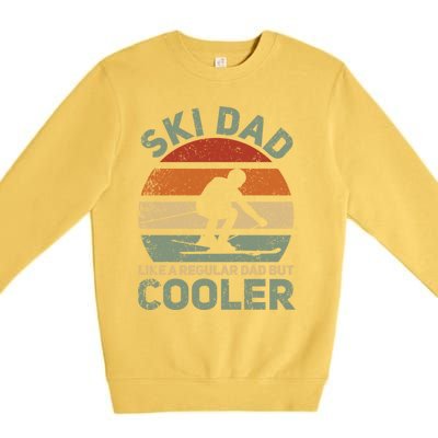 Sad Vintage Cool Ski Dad Funny Gift Premium Crewneck Sweatshirt