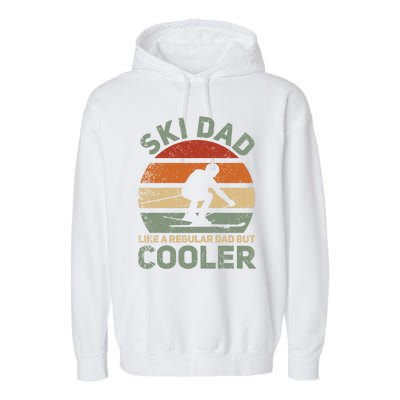 Sad Vintage Cool Ski Dad Funny Gift Garment-Dyed Fleece Hoodie