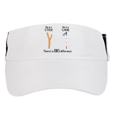 Stick Vs Cane TVI White Cane Awareness Blind Adult Drive Performance Visor