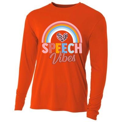 Speech Vibes Cute Speechfunny Giftlanguage Pathologist Therapist Fun Funny Gift Cooling Performance Long Sleeve Crew