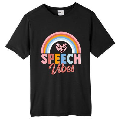 Speech Vibes Cute Speechfunny Giftlanguage Pathologist Therapist Fun Funny Gift Tall Fusion ChromaSoft Performance T-Shirt