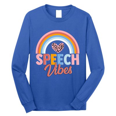 Speech Vibes Cute Speechfunny Giftlanguage Pathologist Therapist Fun Funny Gift Long Sleeve Shirt