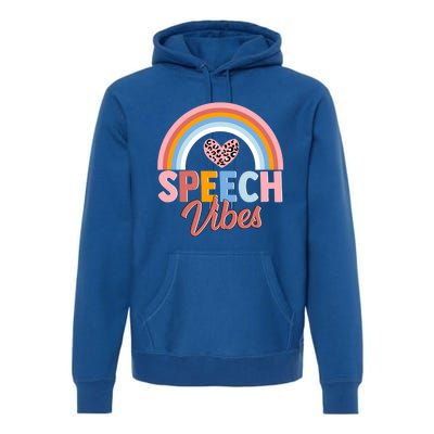 Speech Vibes Cute Speechfunny Giftlanguage Pathologist Therapist Fun Funny Gift Premium Hoodie