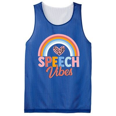 Speech Vibes Cute Speechfunny Giftlanguage Pathologist Therapist Fun Funny Gift Mesh Reversible Basketball Jersey Tank